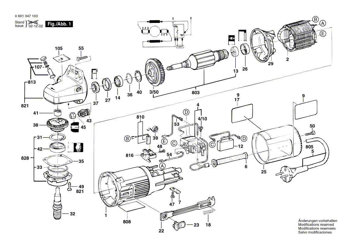 BOSCH GWS 7-115 Winkelschleifer original Bosch Ersatzteile 
